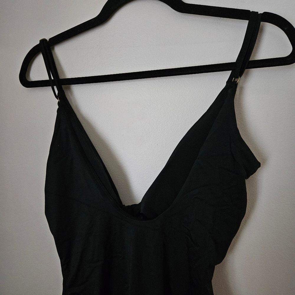 Andie Swimsuit The Santorini One Piece Black Cut Out Neutral Vacation Beach Pool - Picture 8 of 15